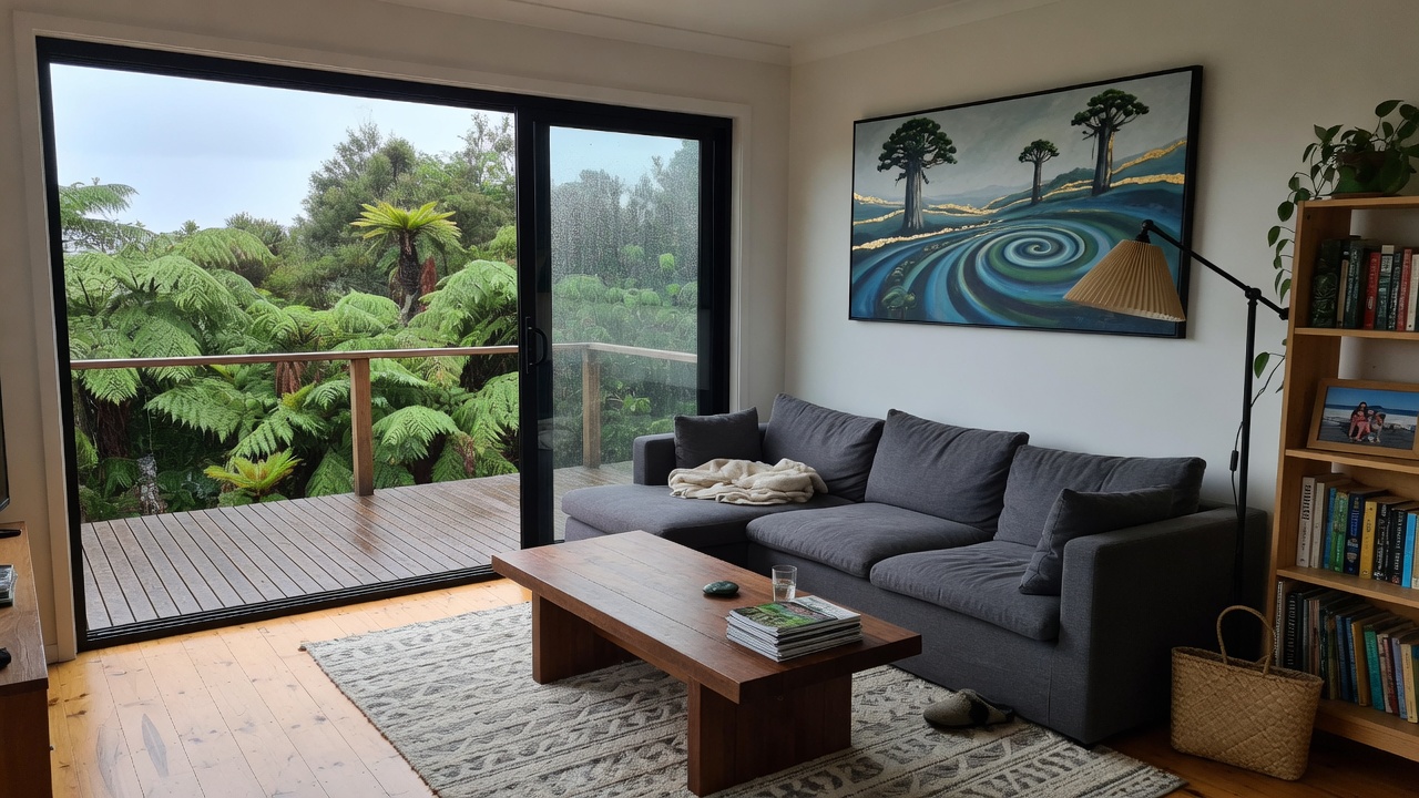 Opened living room to a deck